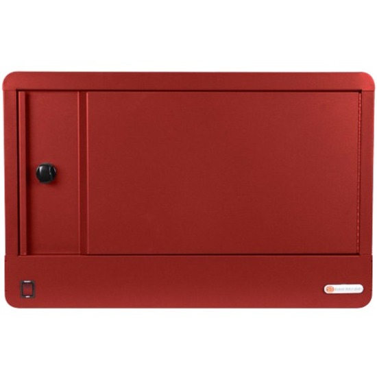 16X CUBE MICRO STATION, PADLOCK, PRE-WIRED USB-C, RED