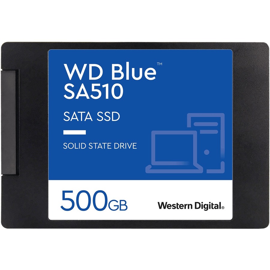 WD Blue SA510 SSD SATAIII 500 Go Lecture : 560 Mo/s ; Écriture : 510 Mo/s (WDS500G3B0A)