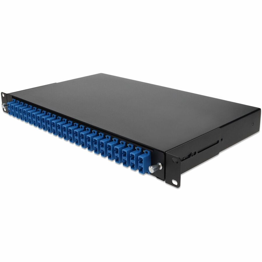 19-INCH RACK MOUNT 1U PATCH PANEL WITH 24 UPC SC DUPLEX, SINGLE-MODE OS