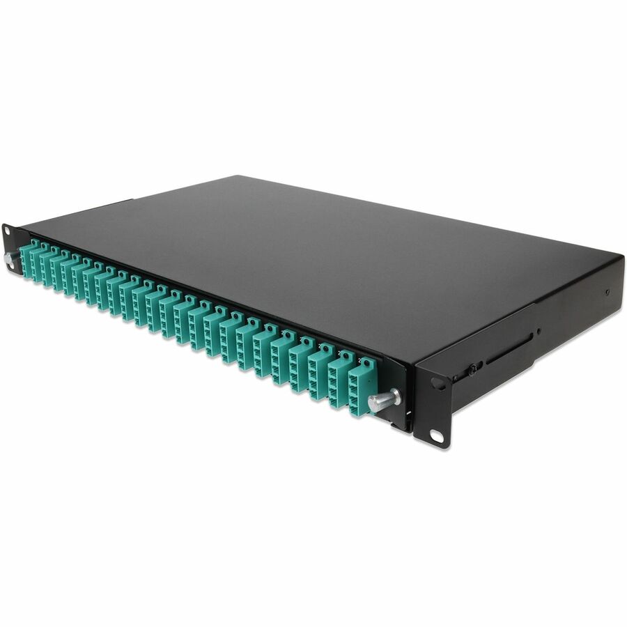 19-IN RACK MOUNT 1U PATCH PANEL 48 LC DUPLEX MULTI-MODE OM4