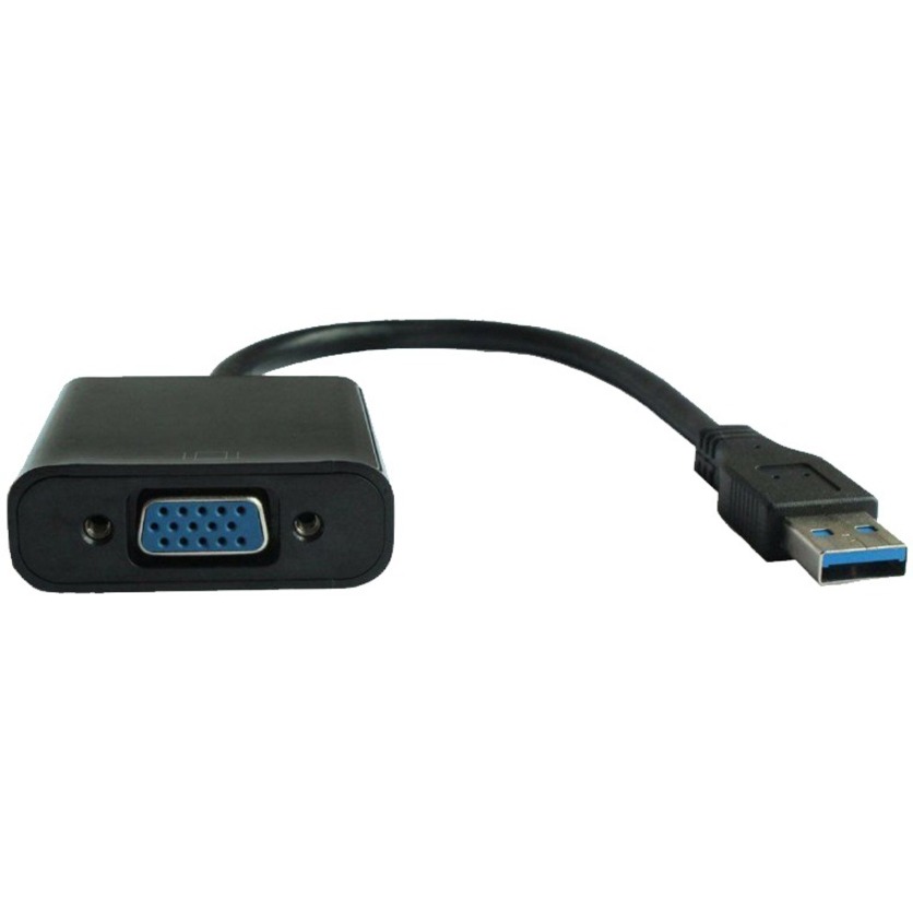 USB 3.0 MALE-A TO VGA-FEMALE ADAPTER 8-INCH BLACK
