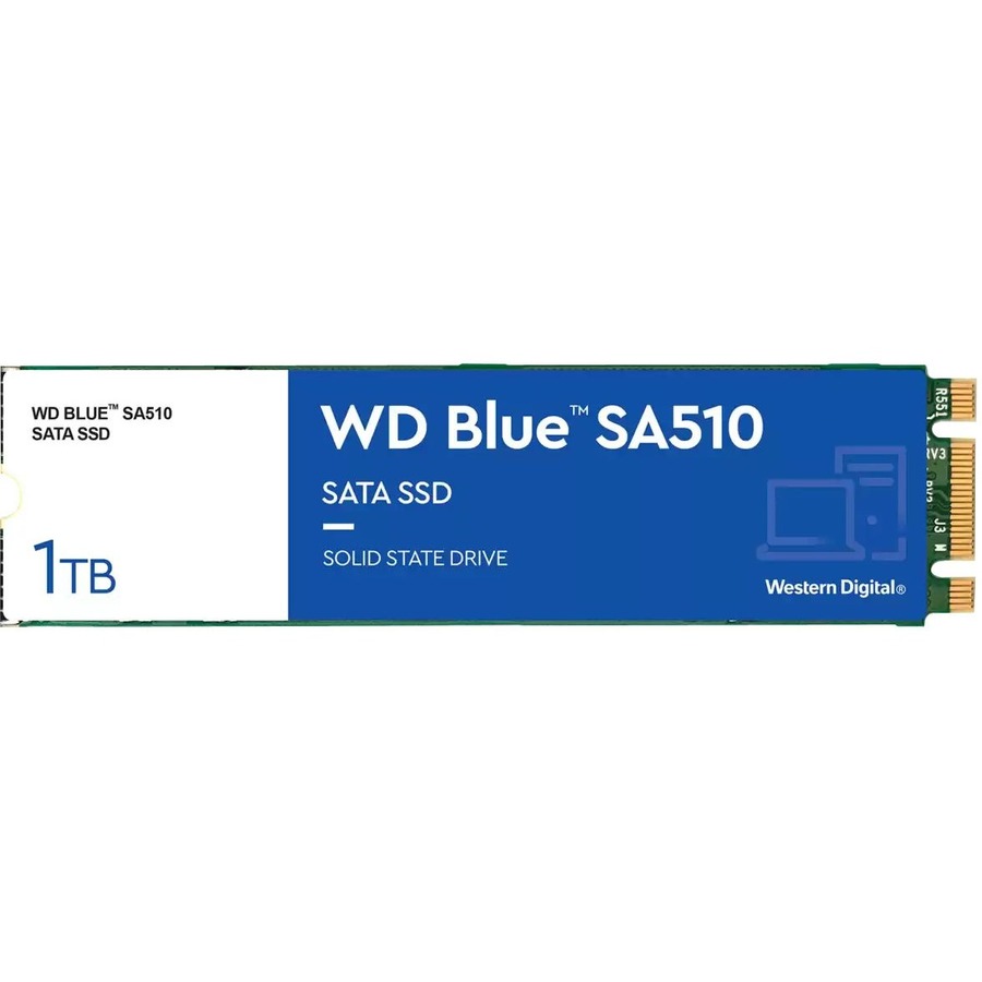 Disque électronique WD Blue™ SA510 1 To SATAIII M.2 2280 Lecture : 560 Mo/s ; Écriture : 520 Mo/s (WDS100T3B0B??)