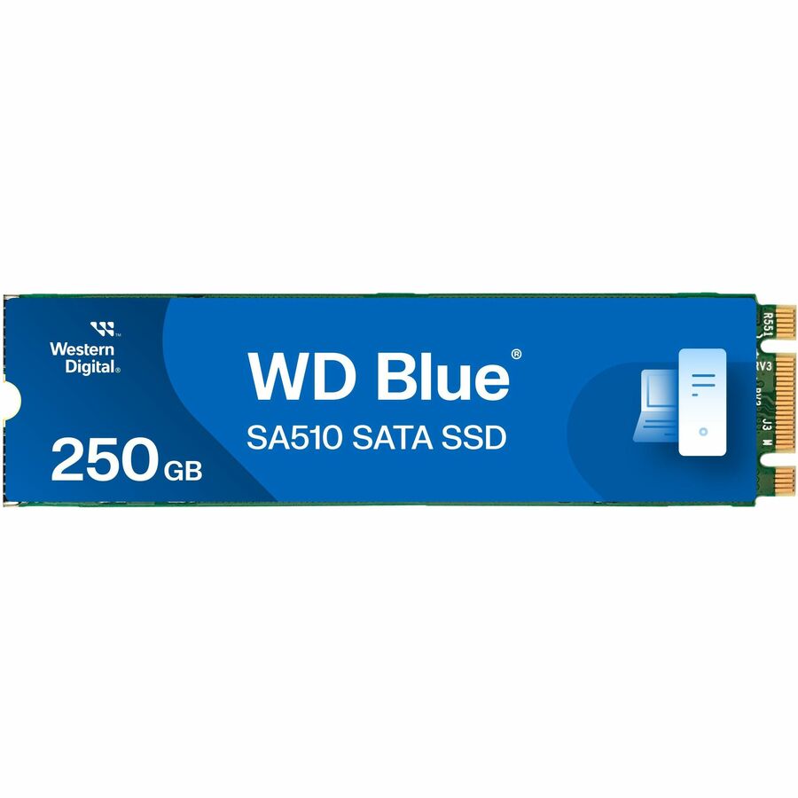 SSD WD Blue™ SA510 250 Go SATAIII M.2 2280 Lecture : 555 Mo/s ; Écriture : 440 Mo/s (WDS250G3B0B?)