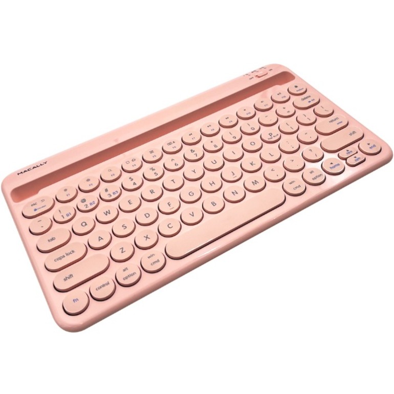 Macally Peripherals Pink Bluetooth Keyboard Compact Keyboard for Mac Pink