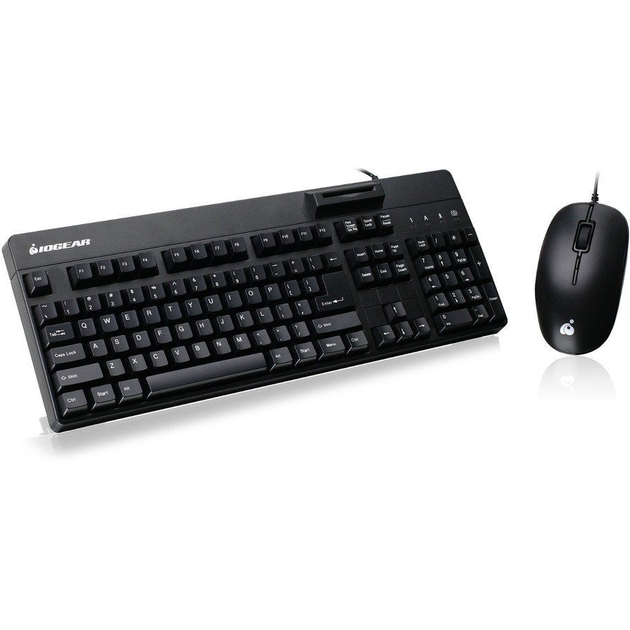 TAA-COMPLIANT 104-KEY KEYBOARD & 3-BUTTON MOUSE WITH BUILT-IN CAC READER - SUITA