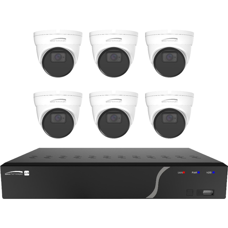8 CHANNEL 8MP NVR WITH 2TB HDD & 6 5MP TURRET CAMERAS KIT