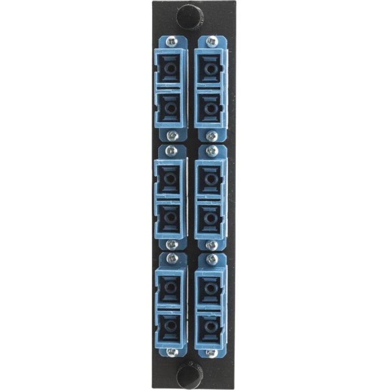 FIBER, ADAPT PNL,12P,6SC DUPLX,ZIRC,BL