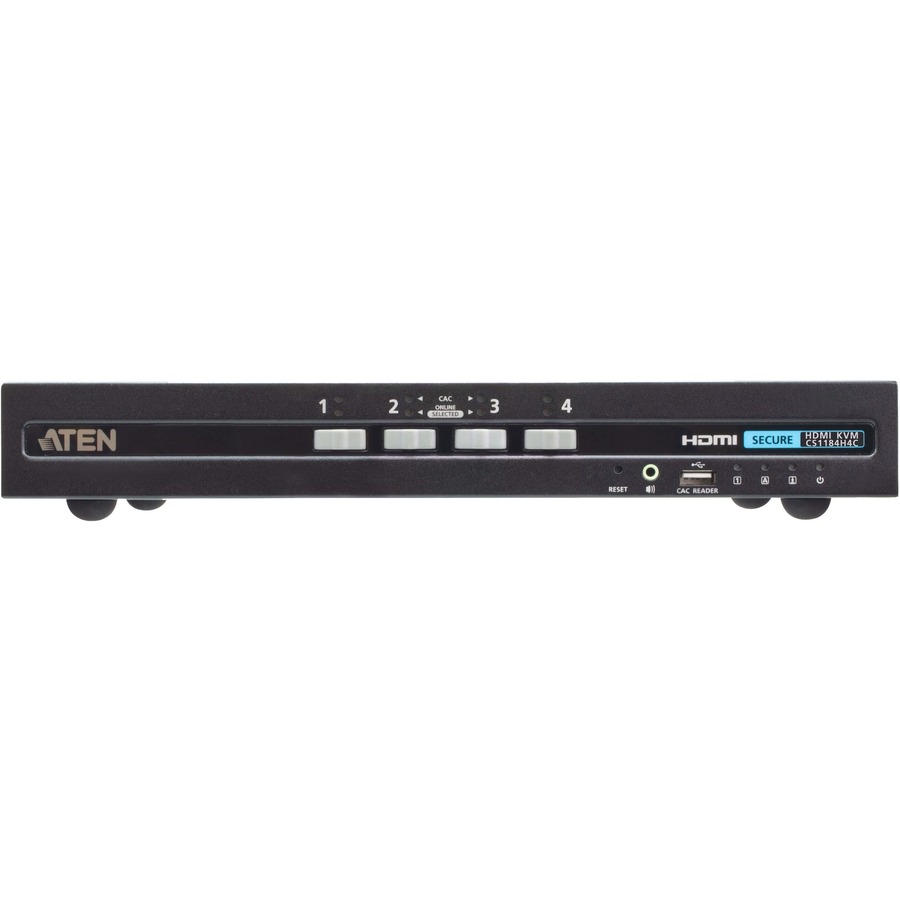 4-PORT USB HDMI SINGLE DISPLAY PP4.0 SECURE KVM W/ CAC SUPPORT