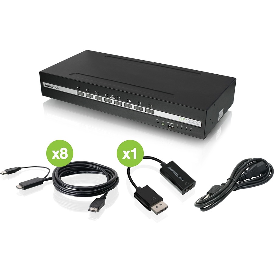 UNIVERSAL 8-PORT SINGLE VIEW DISPLAYPORT/HDMI SECURE KVM SWITCH KIT AUDIO, CAC,