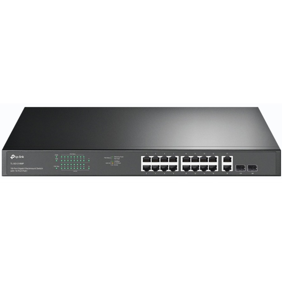 18PORT GIGABIT RACKMOUNT SWITCH WITH 16PORT POE+ PORT: 16GIGABIT POE+ PORTS, 2