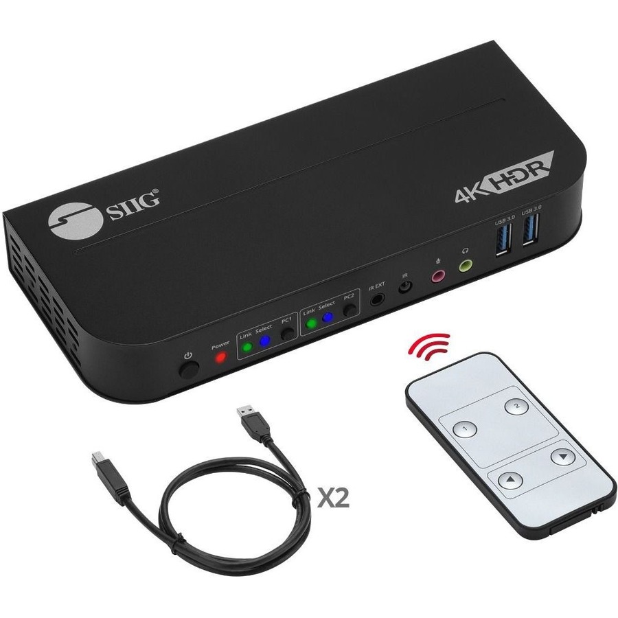 SIIG 2X1 DISPLAYPORT 4K KVM USB3 SWITCH (CE-KV0C11-S1)