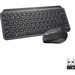 Logitech MX Keys Mini Combo for Business Wireless Mouse and Keyboard Combo - USB Wireless Bluetooth/RF Keyboard - 79 Key - English (US) - Graphite - USB Wireless Bluetooth/RF Mouse - Darkfield - 4000 dpi - Graphite - Symmetrical - Compatible with PC, Mac