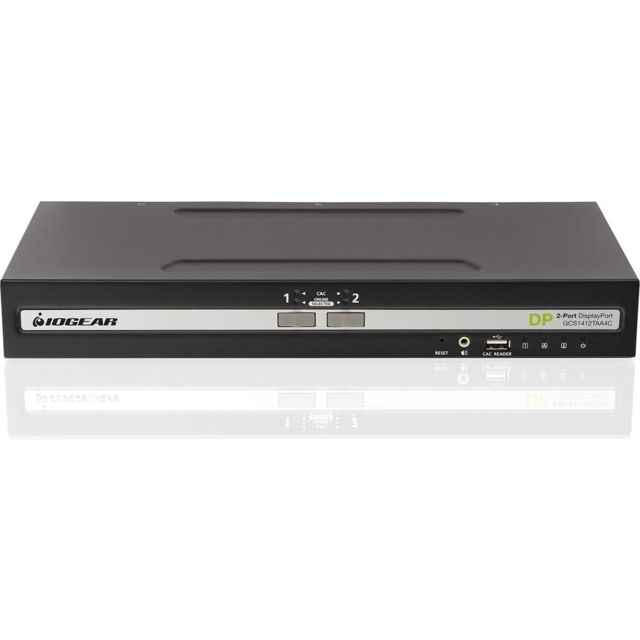 2-PORT SINGLE VIEW DISPLAYPORT/HDMI UNIVERSAL SECURE KVM SWITCH W/AUDIO AND CAC