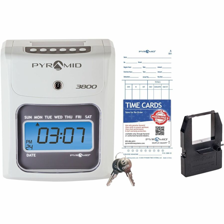 STAPLES ONLY PYRAMID AUTO TOTALING TIME CLOCK