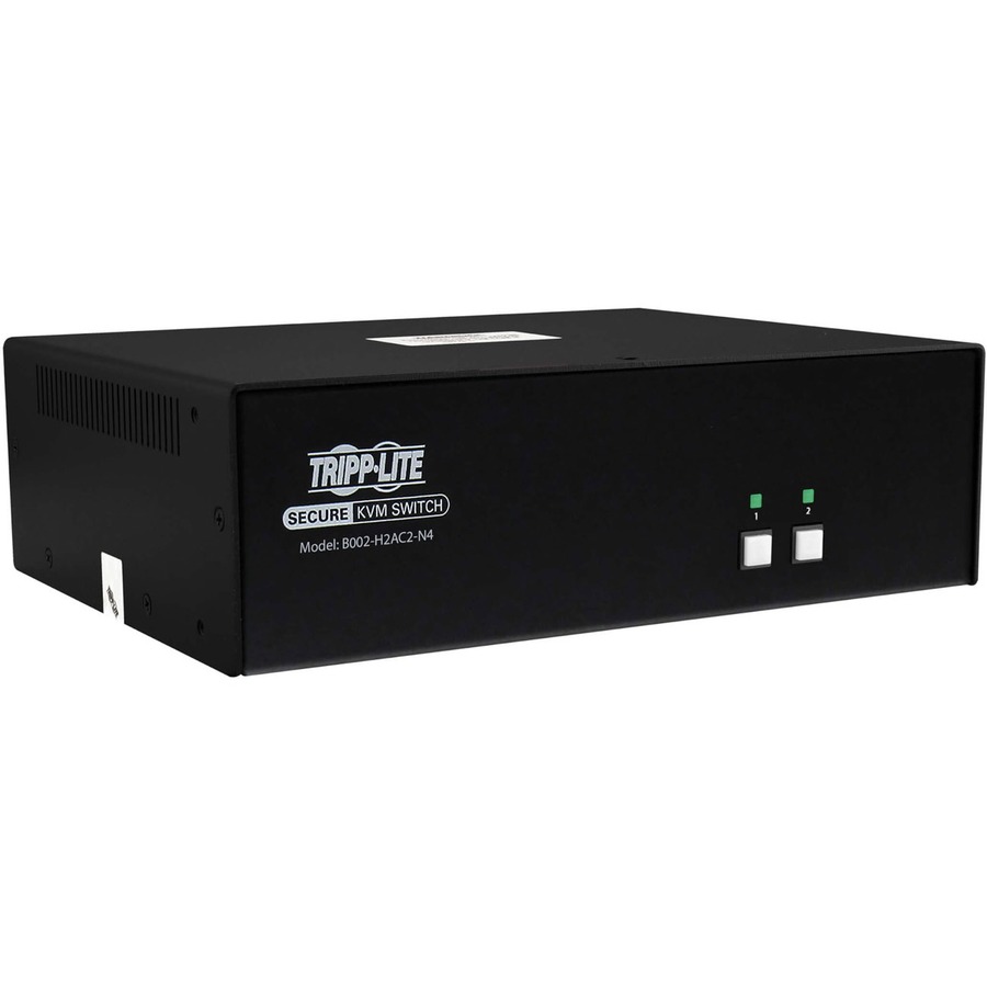 SECURE KVM SWITCH, 2-PORT, DUAL HEAD, HDMI TO HDMI, 4K, NIAP PP4.0, AUDIO, CAC,