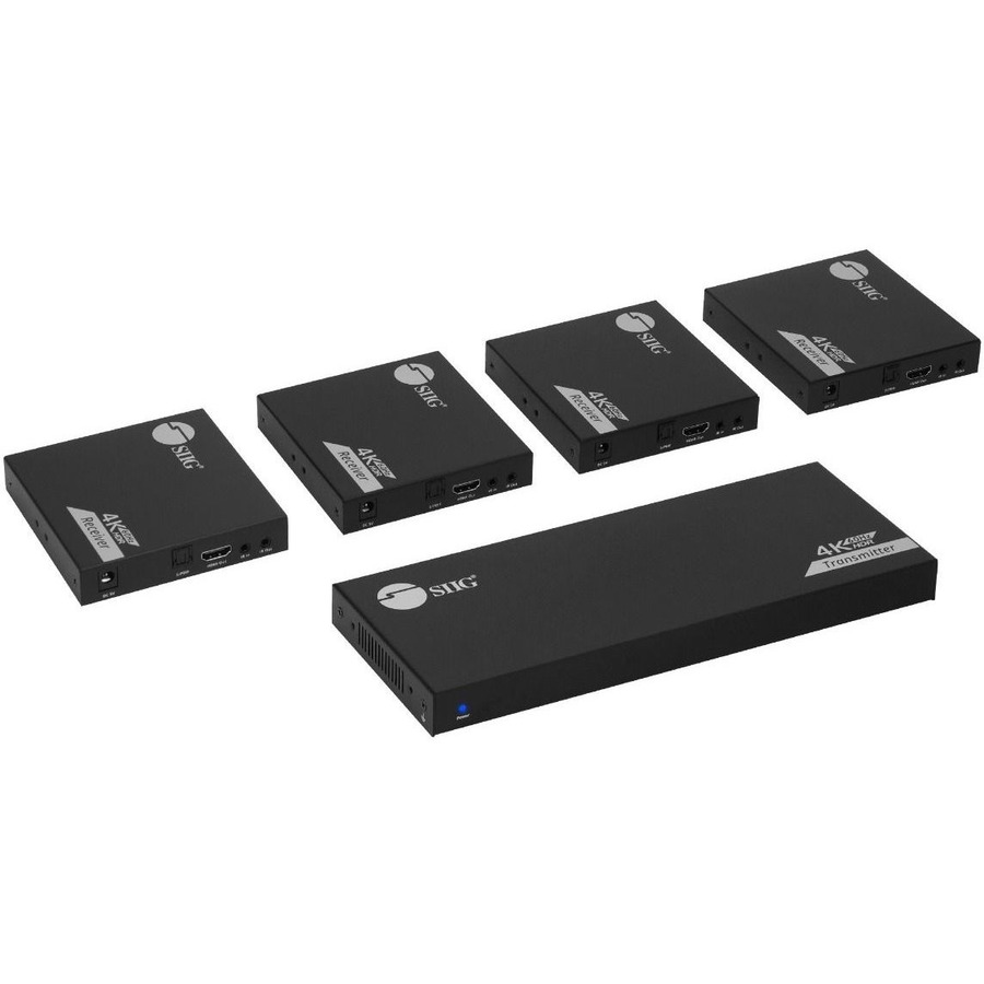 Siig 1x4 4k 60hzhdmisplitterovercat6 Extender W/ Loopout Ir Arc  Rs-232