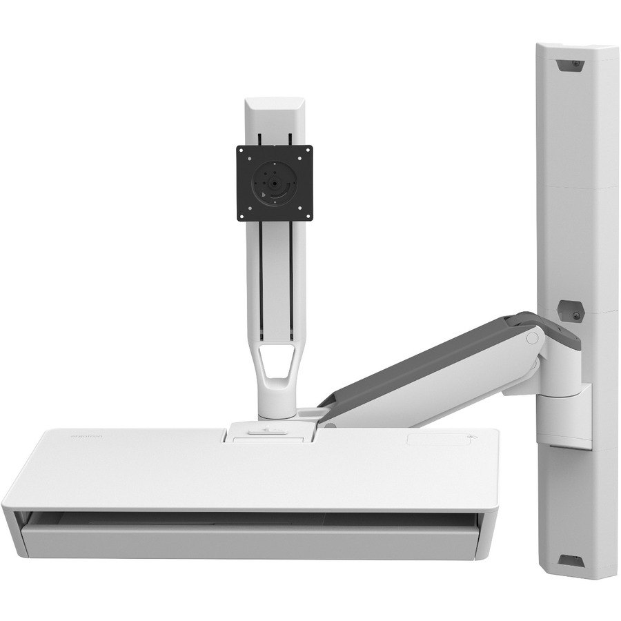 Ergotron CAREFIT Combo System with Worksurface, Snow | Sit-Stand Workstation