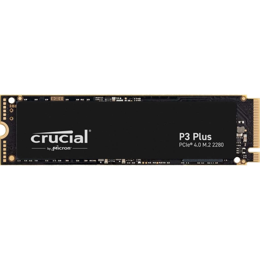 Disque SSD Crucial P3 Plus de 1 To M.2 PCIe4.0x4 NVMe 2280 Lecture : 5000 Mo/s ; Écriture : 3600 Mo/s (CT1000P3PSSD8)