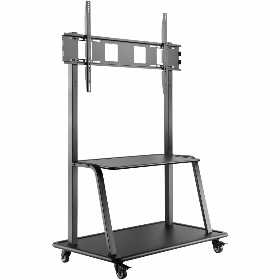MOBILE STAND WITH MIDDLE SHELF FOR TOUCHSCREENS SIZE 55-86, INCLUDES MOUNT