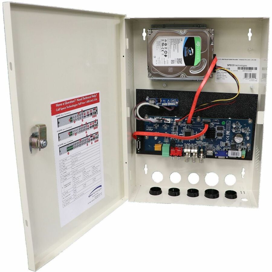6 CHANNEL WALL MOUNT HYBRID RECORDER, 6TB