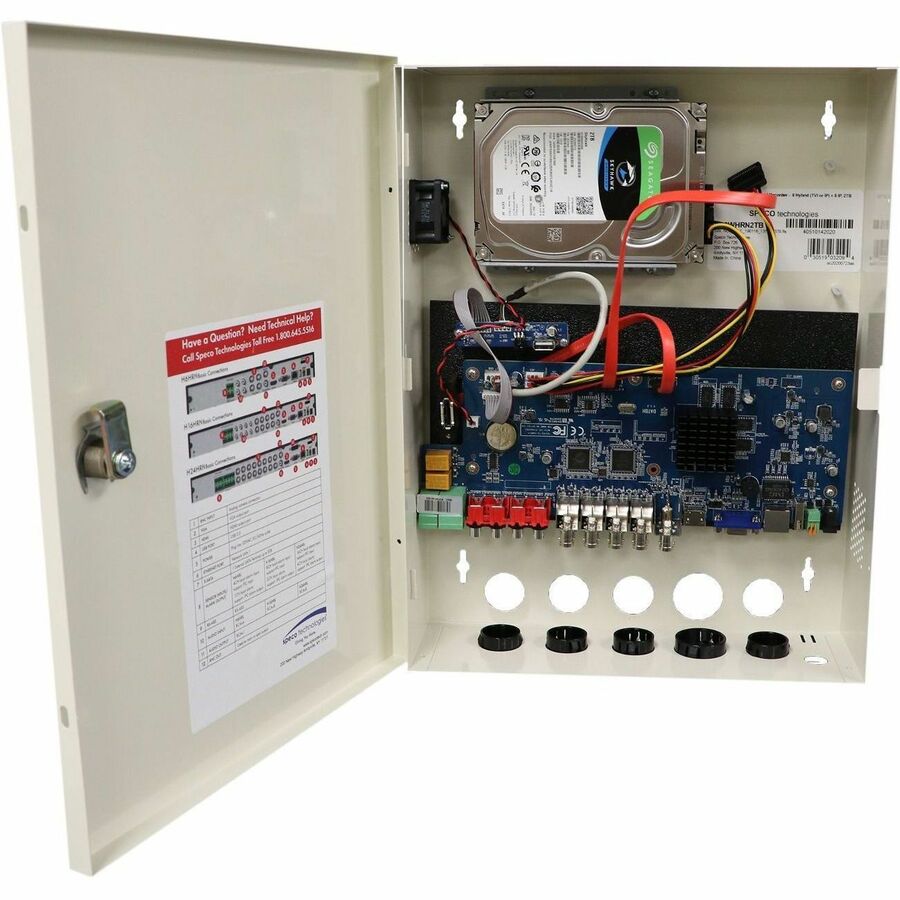 6 CH. WALL-MOUNT HYBRID RECORDER, 10TB, NDAA