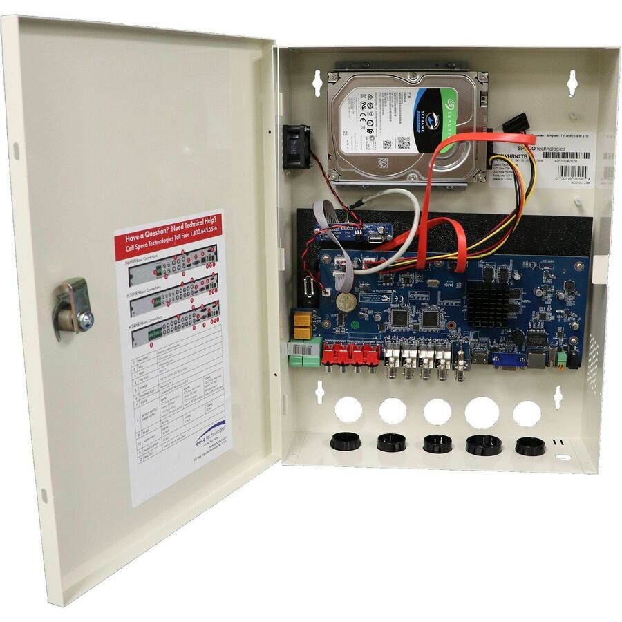 6 CH. WALL-MOUNT HYBRID RECORDER, 8TB, NDAA