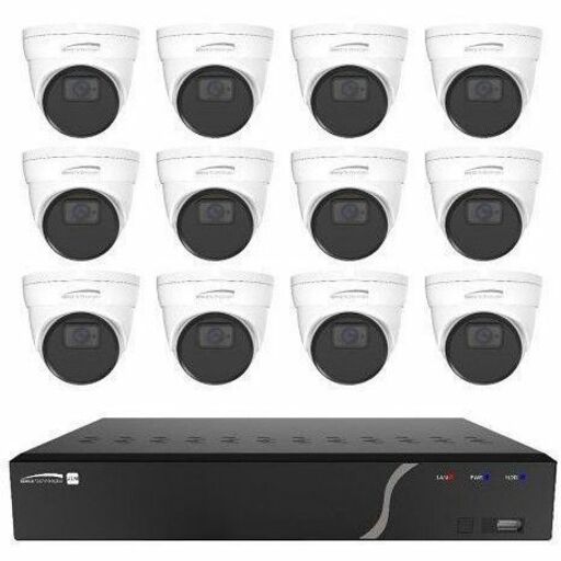 16 CHANNEL 8MP NVR WITH 4TB HDD & 12 5MP TURRET CAMERAS KIT