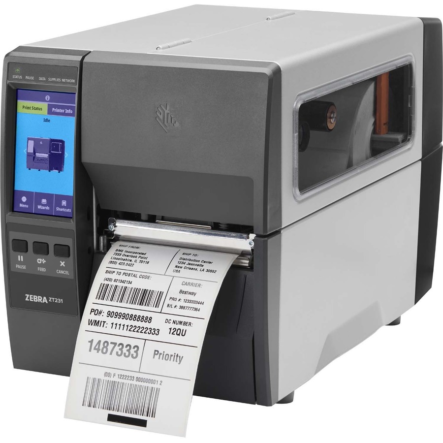 TT PRINTER ZT231 4X203DPI THERMAL TRANSFER PEEL US CORD
