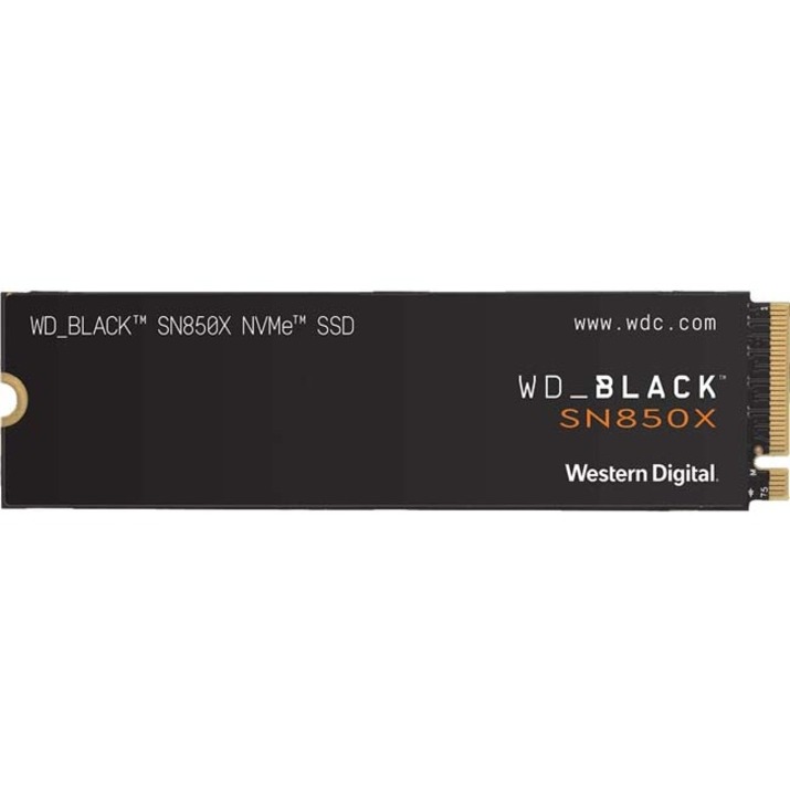 SSD WD Black SN850X 4 To PCIe Gen4 NVMe M.2 2280 Lecture : 7 300 Mo/s, écriture : 6 600 Mo/s (WDS400T2X0E)