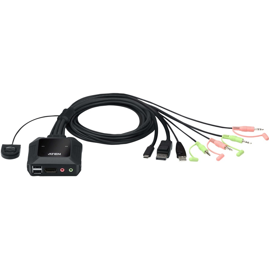2-PORT USB-C DISPLAYPORT HYBRID CABLE KVM