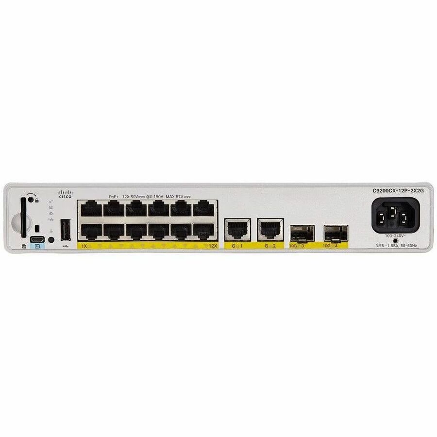 CATALYST 9000 COMPACT SWITCH 12 PORT POE+, 240W, ADV