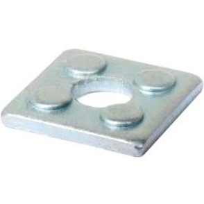 HOLE ALIGNMENT WASHER: SELF-ALIGNING, CLEAR ZINC PLATED, METAL WASHER FOR A 3/8