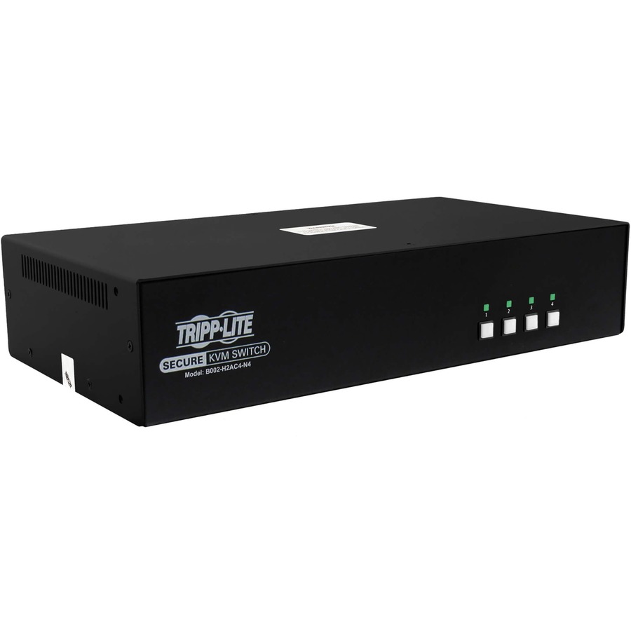 SECURE KVM SWITCH, 4-PORT, DUAL HEAD, HDMI TO HDMI, 4K, NIAP PP4.0, AUDIO, CAC,