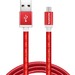 ADATA Woven Metallic Braided Micro USB Cable-Neatly Stylish Charge and Connect - Red (AMUCAL-100CMK-CRD)