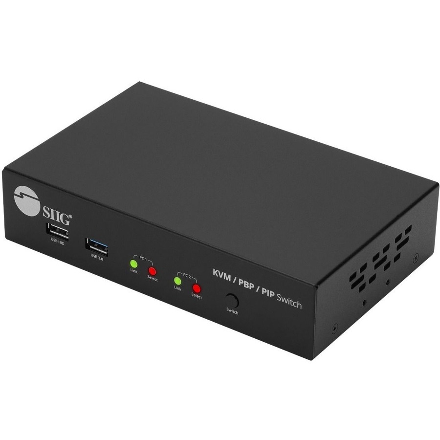 Audio Support 2x1 Hdmi Kvm Switch, Seamlessly Switch Two Computers to One 4k Dis