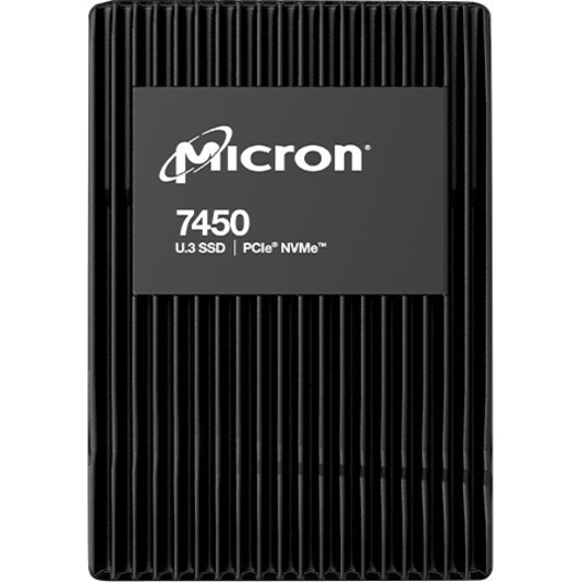 Disque SSD Micron MTFDKCC12T8TFS-1BC15ABYYR 12,8 To NVMe 7450MAX U.3 (15 mm) TCG-Opal au détail