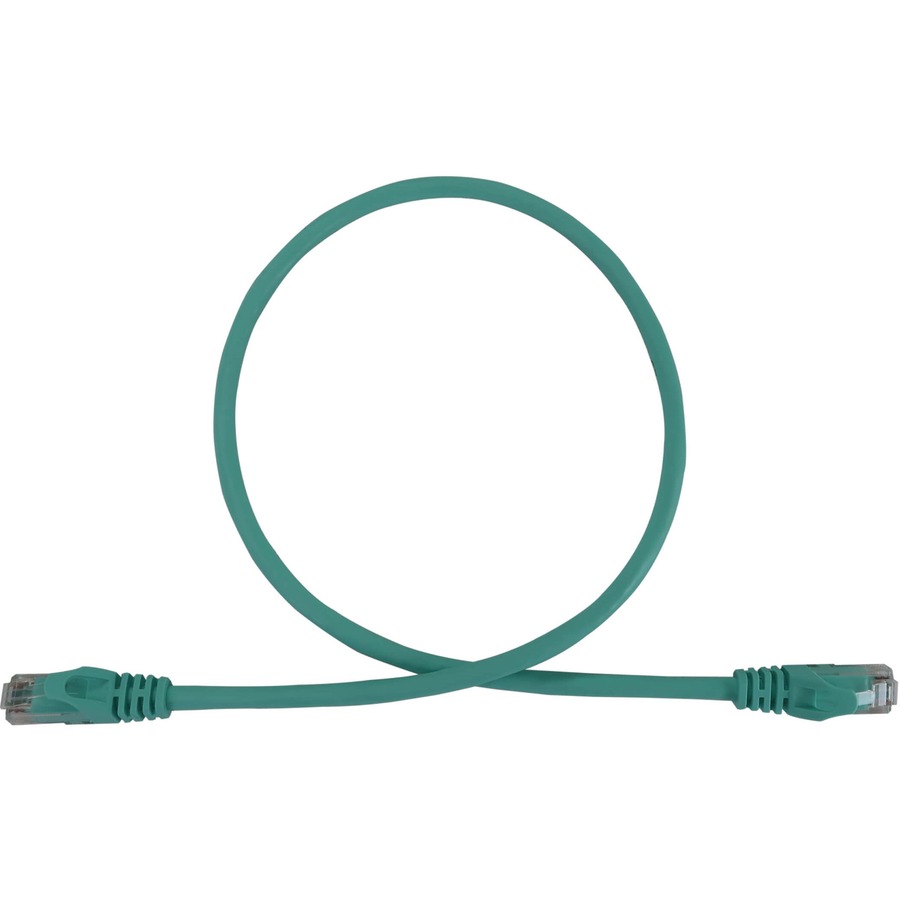 Cat6a 10g Snagless Molded Utp Ethernet Cable (RJ45 M/M), Poe, Aqua, 2 Ft. (0.6 M)