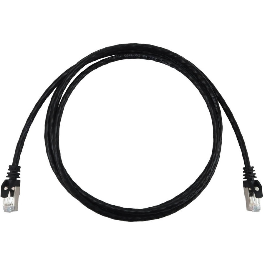 Cat6a 10g Snagless Shielded Slim Stp Ethernet Cable (RJ45 M/M), Poe, Black, 5 Ft. (1.5 M)