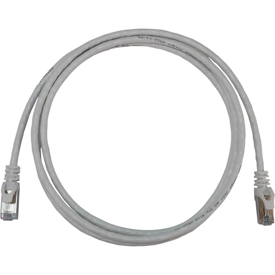 Cat6a 10g Snagless Shielded Slim Stp Ethernet Cable (RJ45 M/M), Poe, White, 6 Ft. (1.8 M)