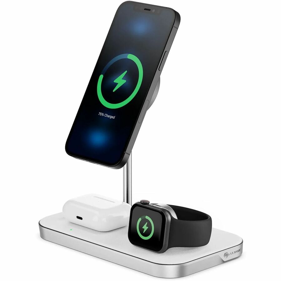 ALOGIC MAGSPEED 3-IN-1 WIRELESS 15W CHARGING STATION - WHITE