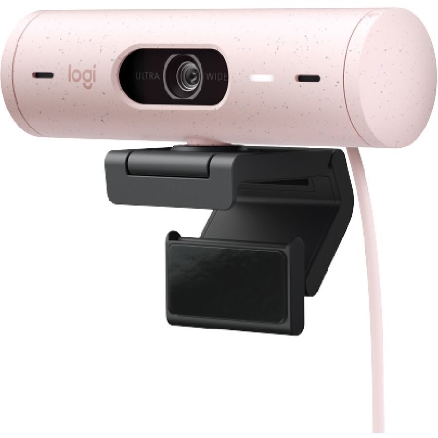Logitech BRIO 500 Webcam - 4 Megapixel - 60 fps - Rose - USB Type C - 1920 x 1080 Video - Auto-focus - 90&deg; Angle - 4x Digital Zoom - Microphone