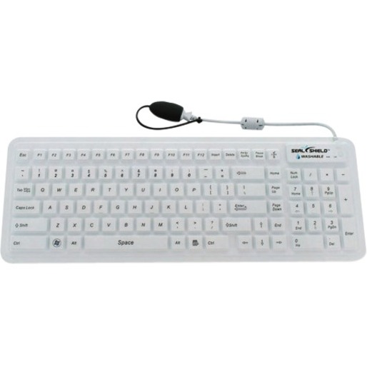 Seal Glow Waterproof Silicone Keyboard- Backlit W/Magnetic Backing -Sw106g2m