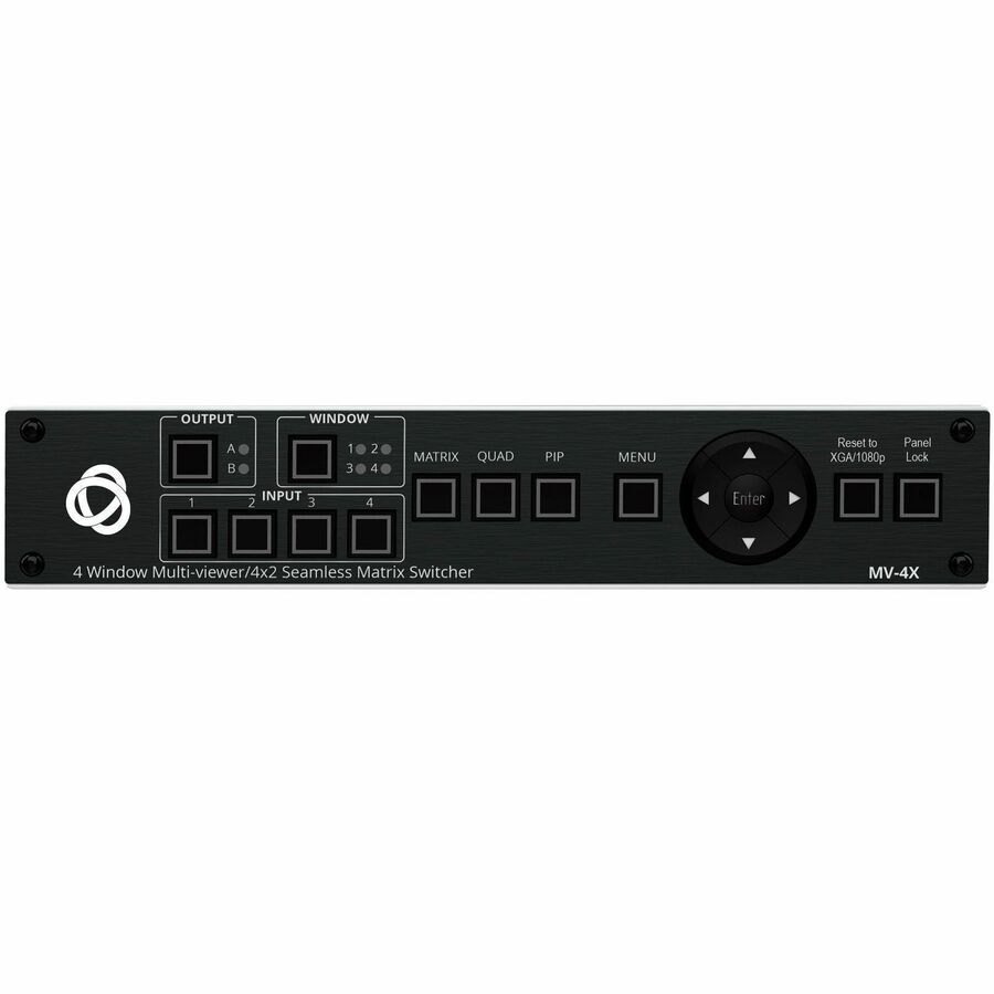 MV-4X.4 WINDOW MULTI VIEWER 4X2 SEAMLESS MATRIX SWITCHER