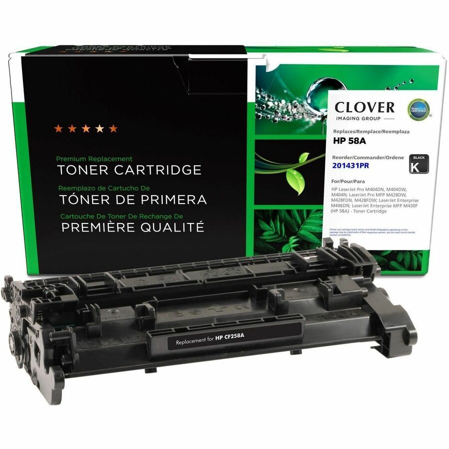 CLOVER IMAGING REMAN FOR HP CF258A 58A BLACK NOT FOR MPS USE DOES NOT INCLUDE TO