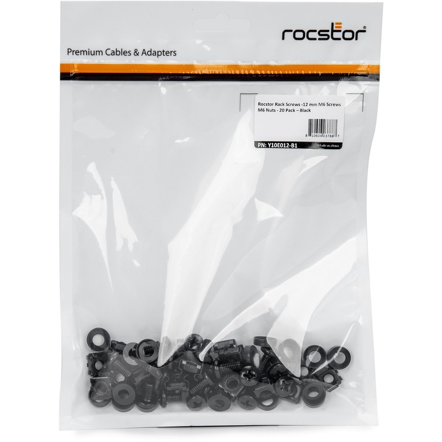 RACK SCREWS - 20 PACK - 12 MM M6 SCREWS - M6 NUTS - TO INSTALL RACK-MOUNTABLE DE