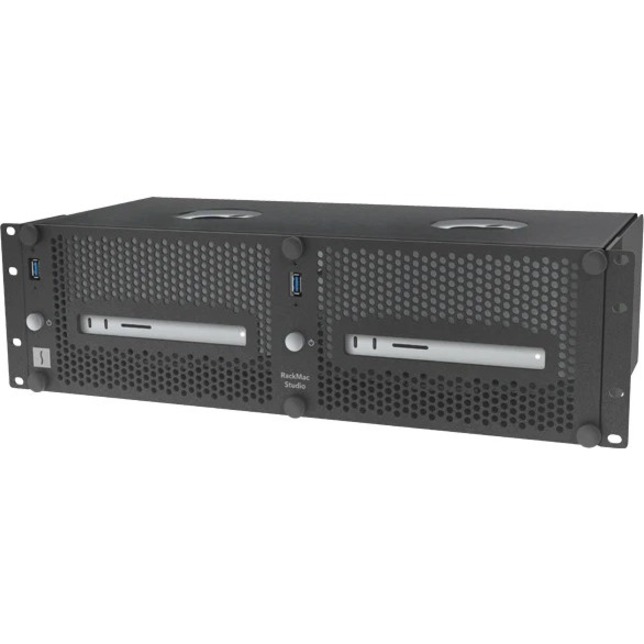 3U ENCLOSURE TO INSTALL AND SECURE ONE OR TWO MAC STUDIO COMPUTERS IN A STANDARD