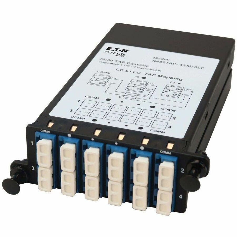 EATON TRIPP LITE SERIES FIBER TAP CASSETTE - SINGLEMODE, 4X DUPLEX LC, 70/30 SPL