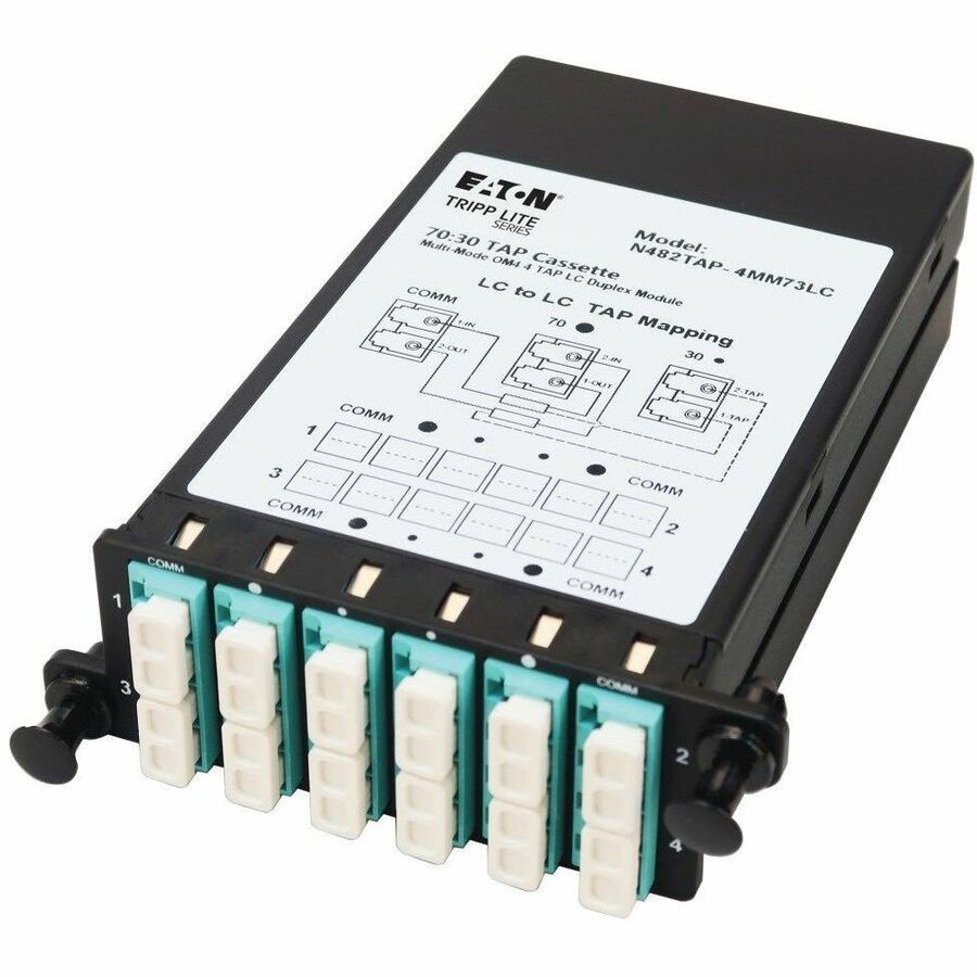EATON TRIPP LITE SERIES FIBER TAP CASSETTE - MULTIMODE, 4X DUPLEX LC, 70/30 SPLI
