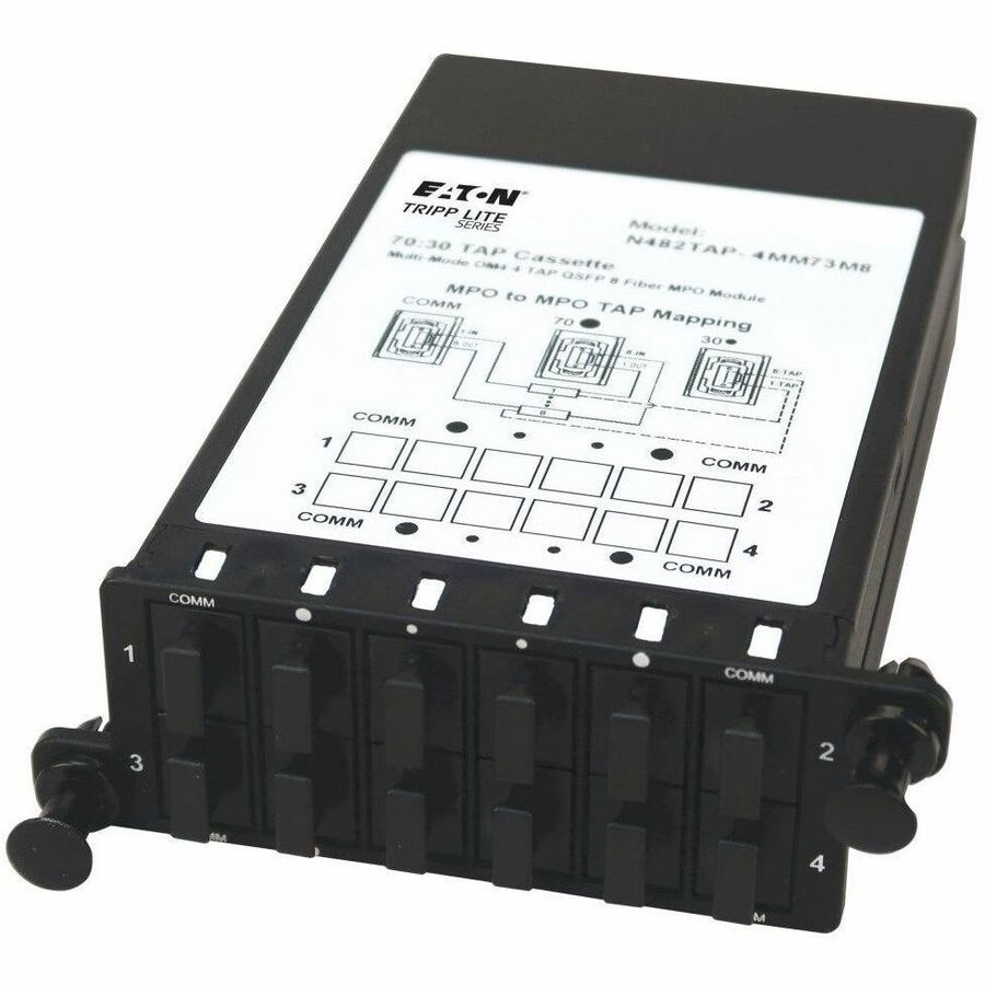 EATON TRIPP LITE SERIES FIBER TAP CASSETTE - MULTIMODE, 8-FIBER MPO TO MPO, 4 MO