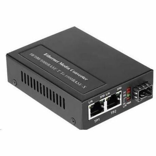 AXIOM DUAL 1GBS POE+ RJ45 TO SINGLE 1000BASE-SX FIBER MEDIA CONVERTER MMF, LC, 5